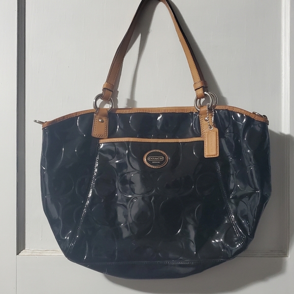 Coach embossed tote with wristlet - Picture 1 of 9